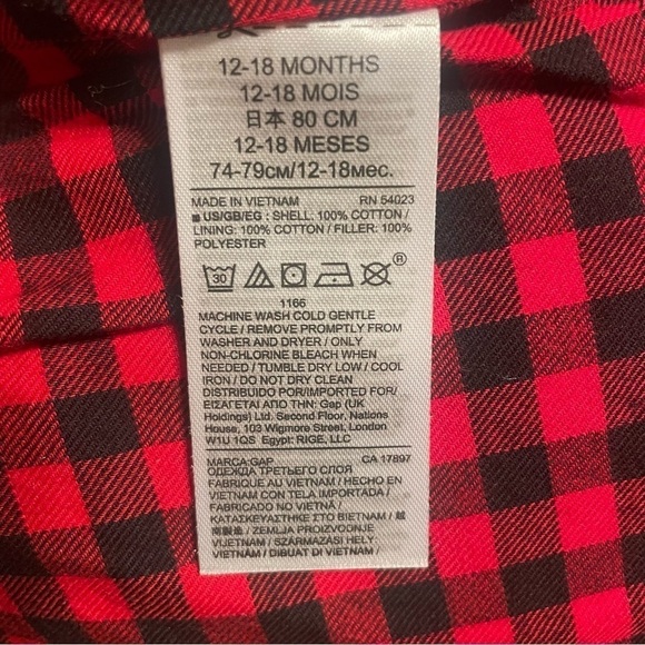 Baby Gap Quilted Toggle Gray Hoodie Vest NWT 12-18 month - Picture 9 of 9